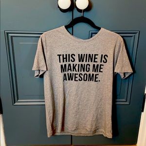 Brunette The Label – This Wine Tee Grey S/XS